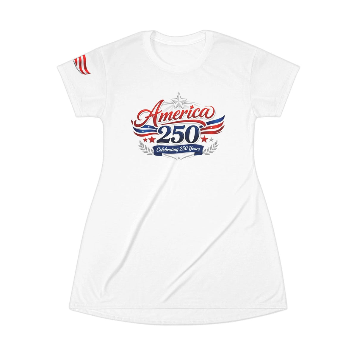 America 250 Celebrating 250 Years T-Shirt Dress | Patriotic USA