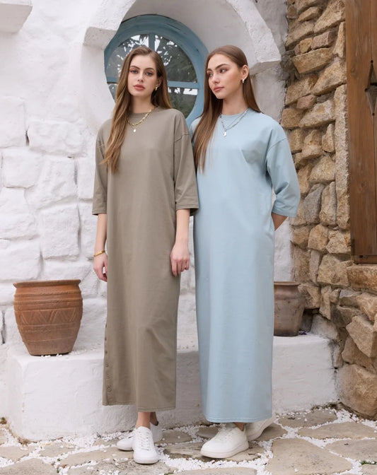 Women’s Oversized Knit Dress Set – Casual A-Line Style