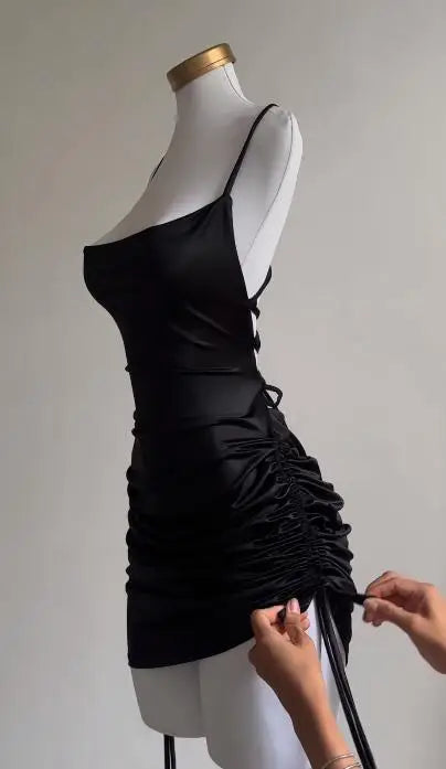 Women’s Lace-Up Halter Bodycon Dress For Summer Nights