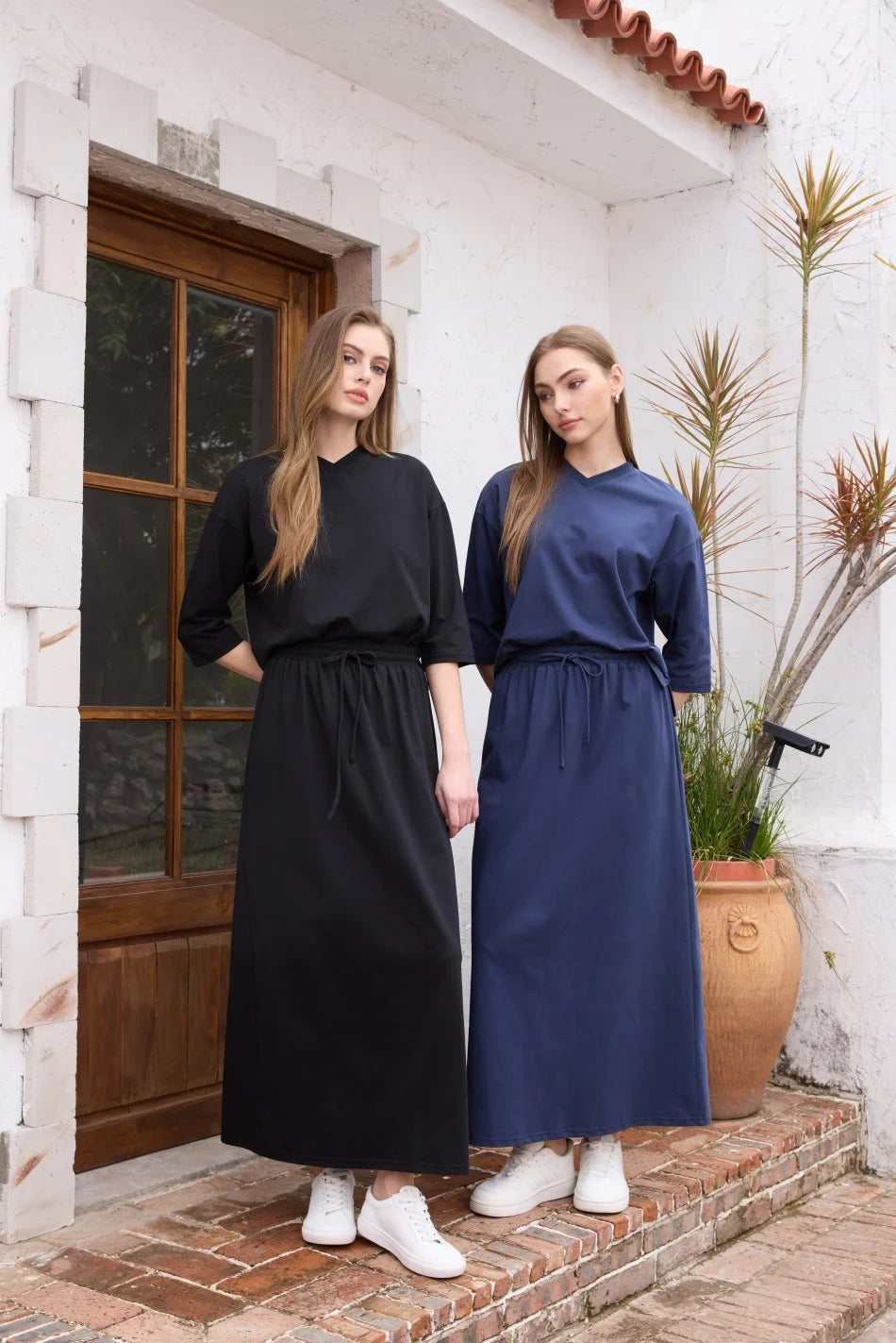 Women’s Oversized Knit Dress Set – Casual A-Line Style