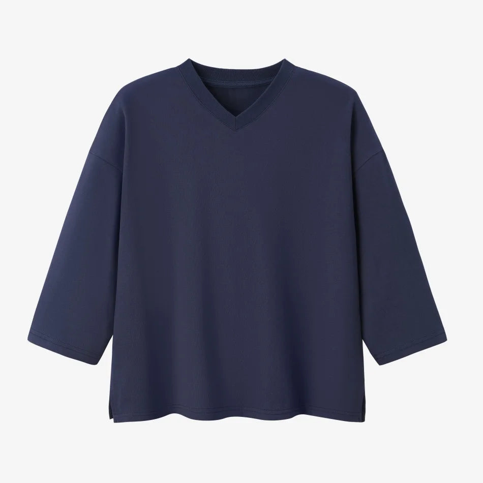 navy shirt Color Women’s Oversized Knit Dress Set – Casual A-Line Style
