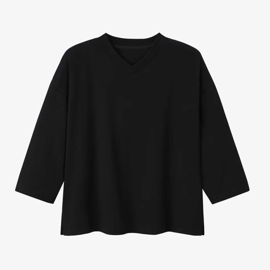 black shirt Color Women’s Oversized Knit Dress Set – Casual A-Line Style